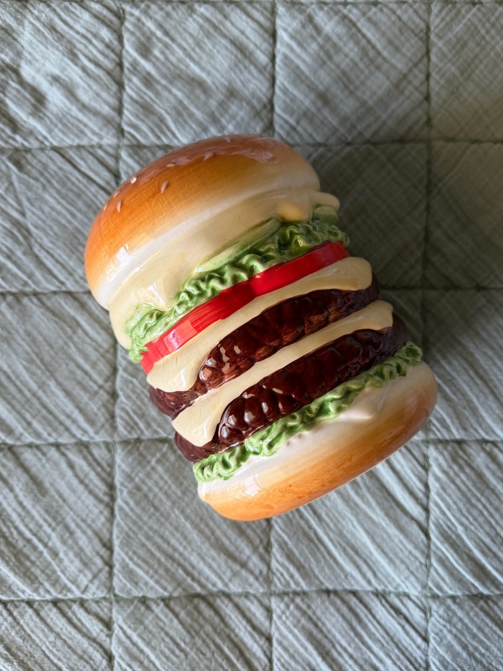 Ceramic Cheeseburger Vase